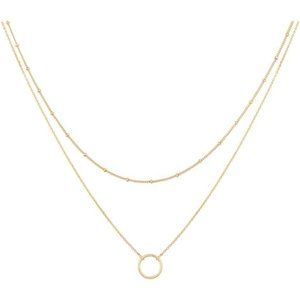 Layered Heart Necklace Pendant Handmade 18k Gold Plated Dainty Gold Choker